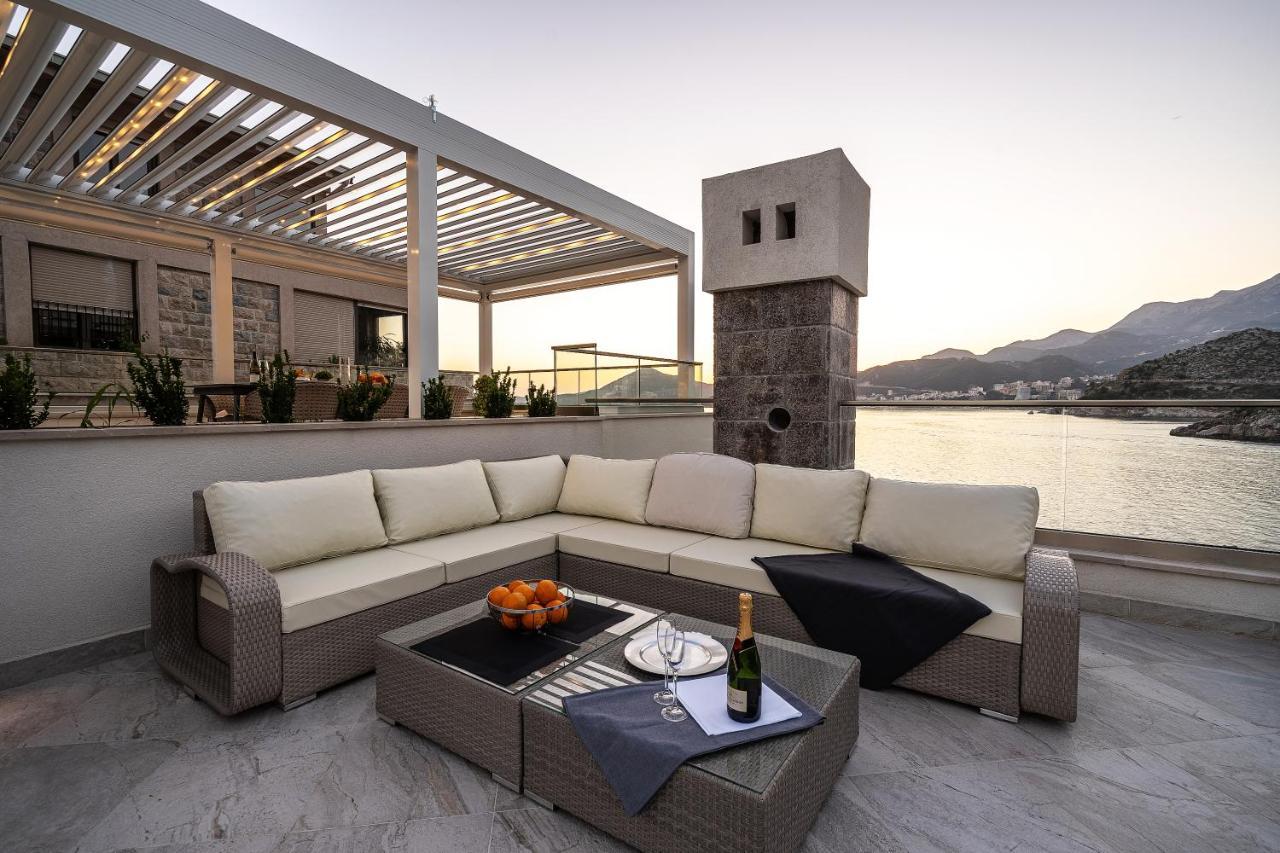 Blanche Cliff Apartments Sveti Stefan Bagian luar foto