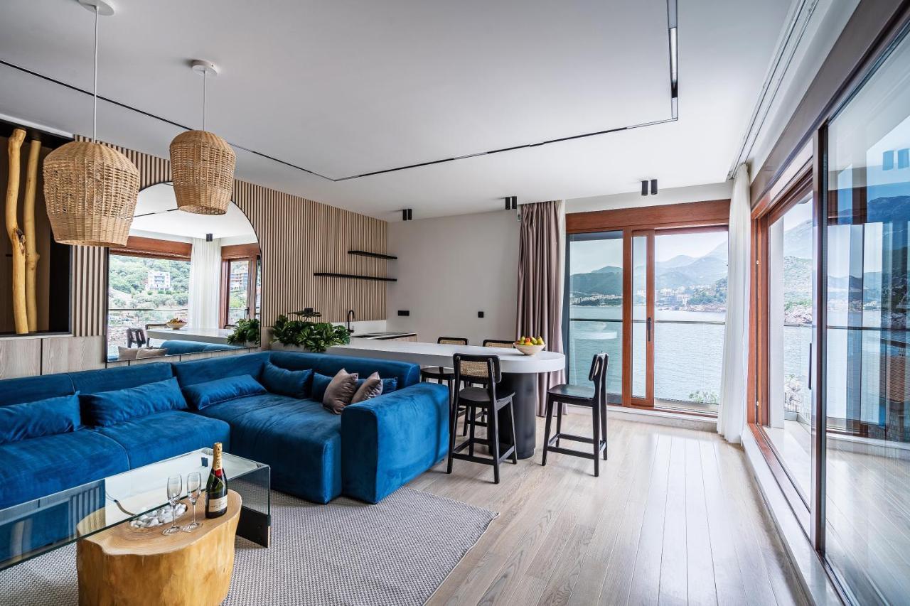 Blanche Cliff Apartments Sveti Stefan Bagian luar foto