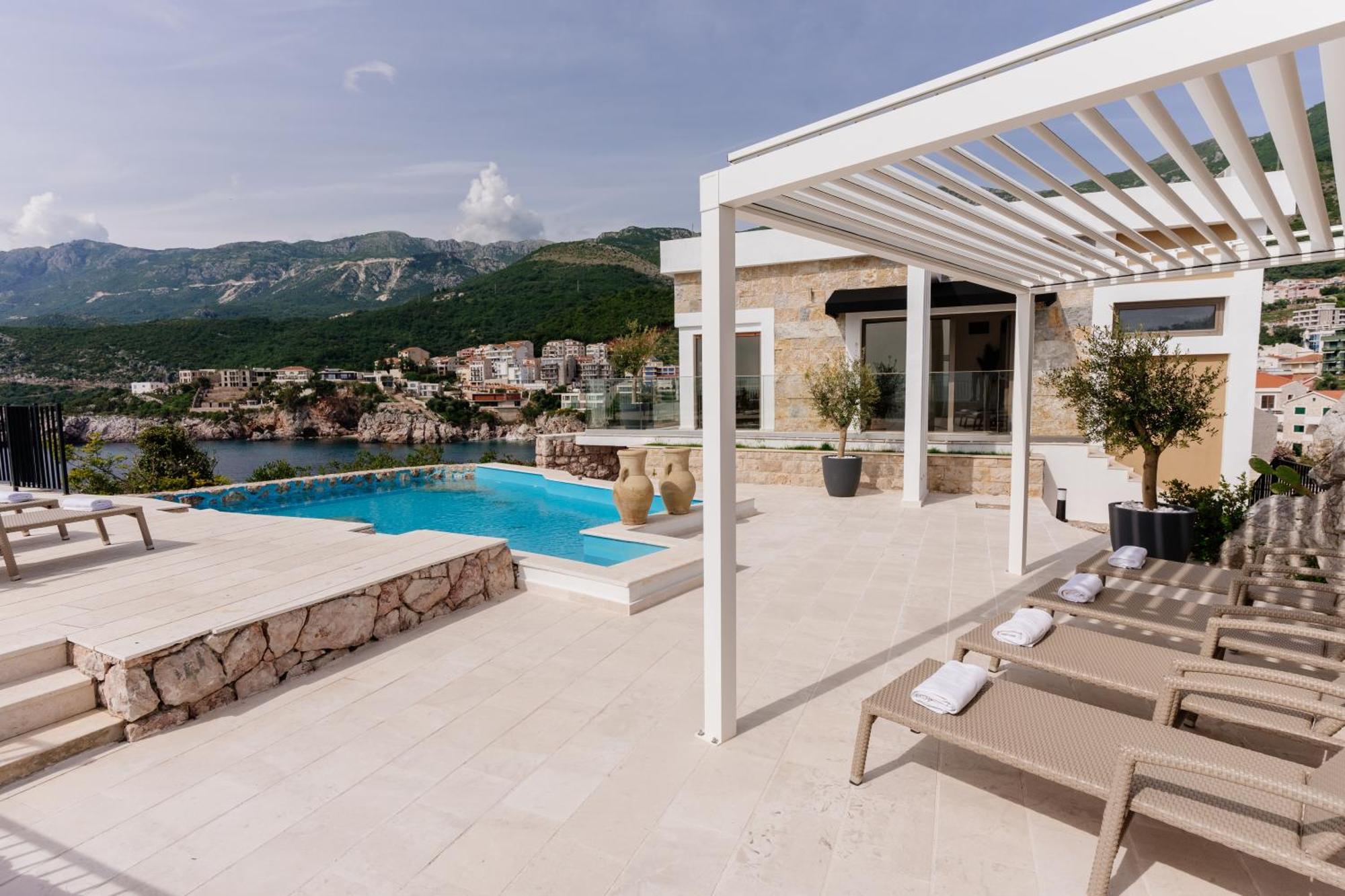 Blanche Cliff Apartments Sveti Stefan Bagian luar foto
