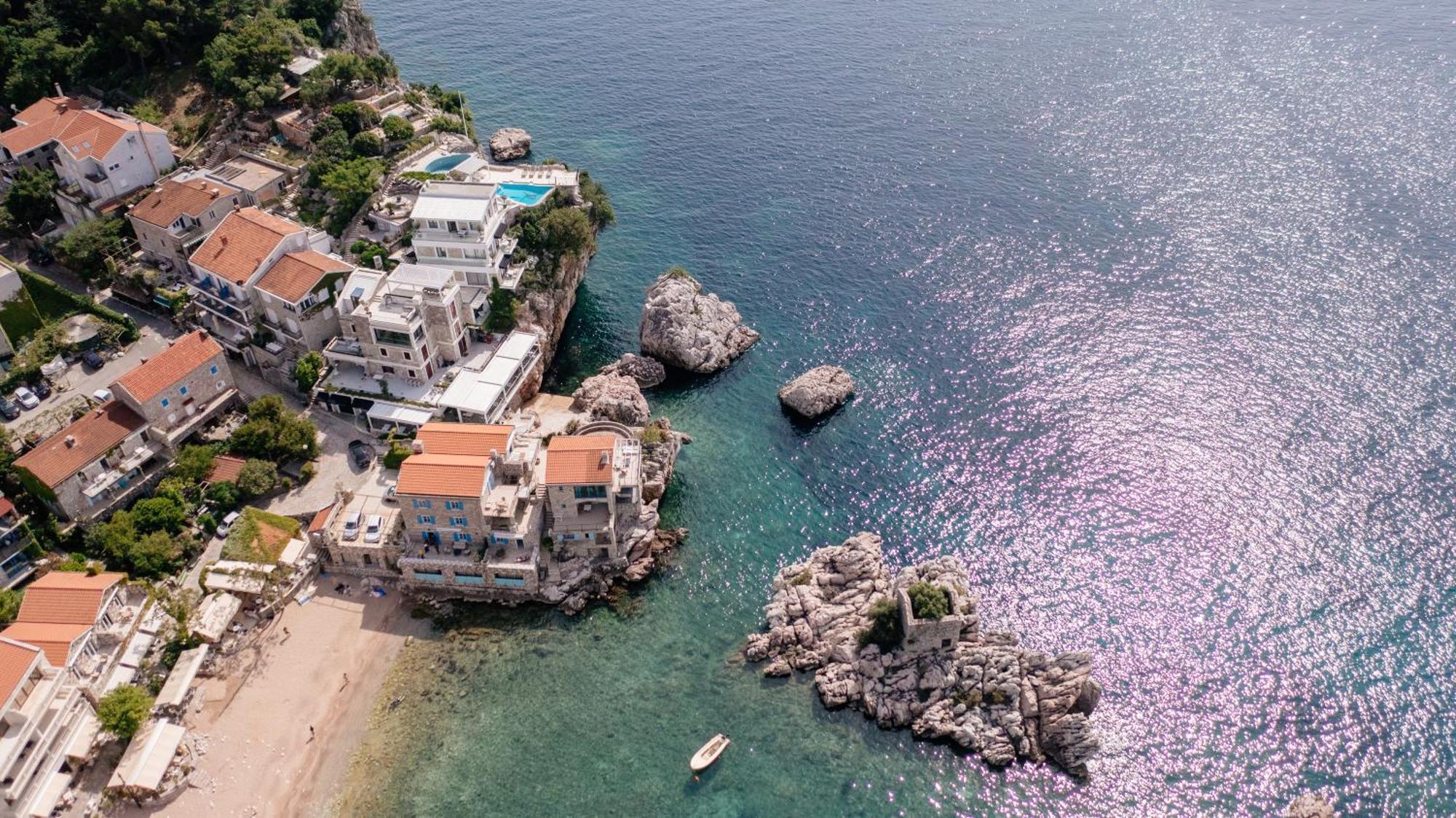 Blanche Cliff Apartments Sveti Stefan Bagian luar foto