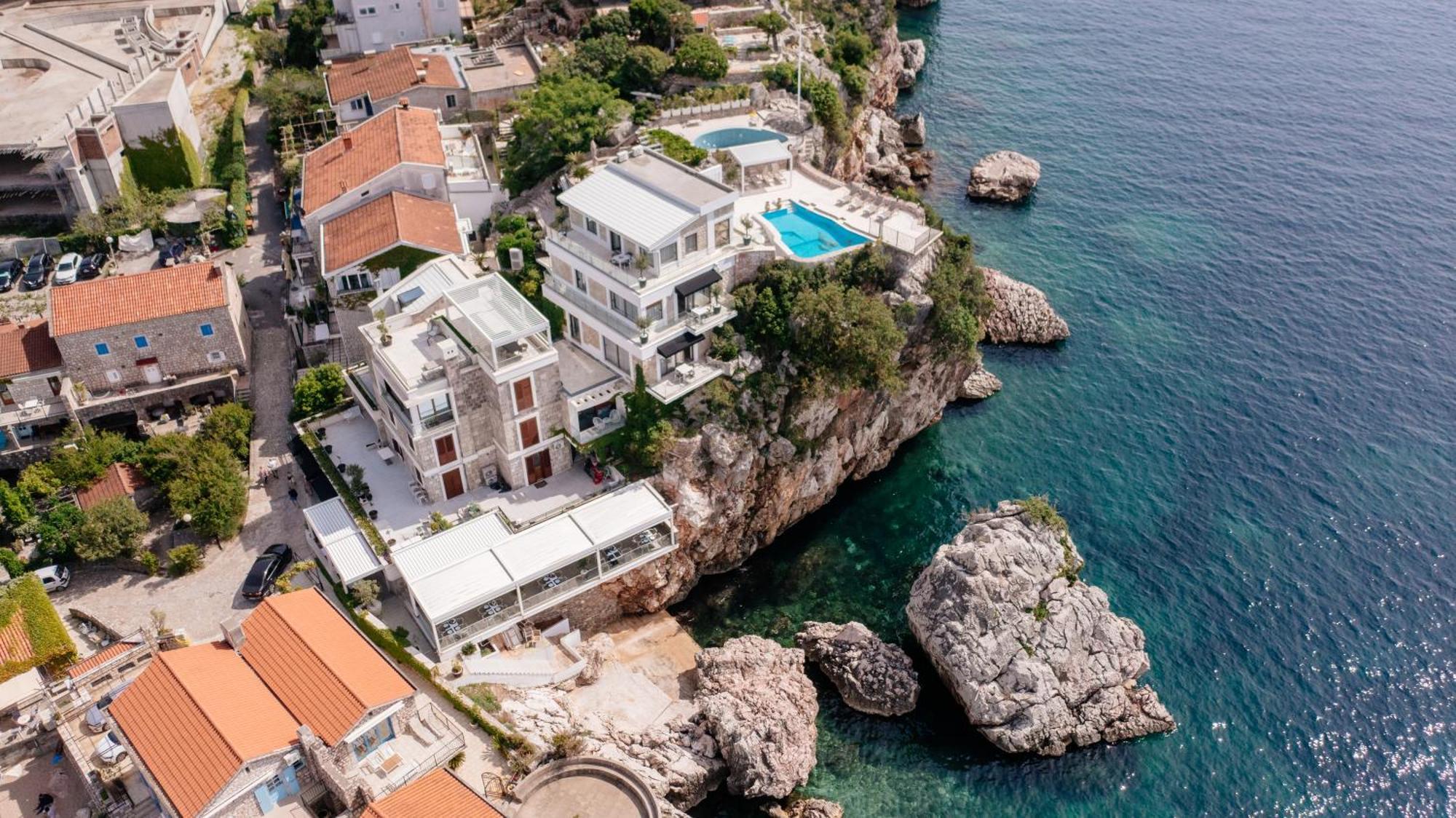 Blanche Cliff Apartments Sveti Stefan Bagian luar foto