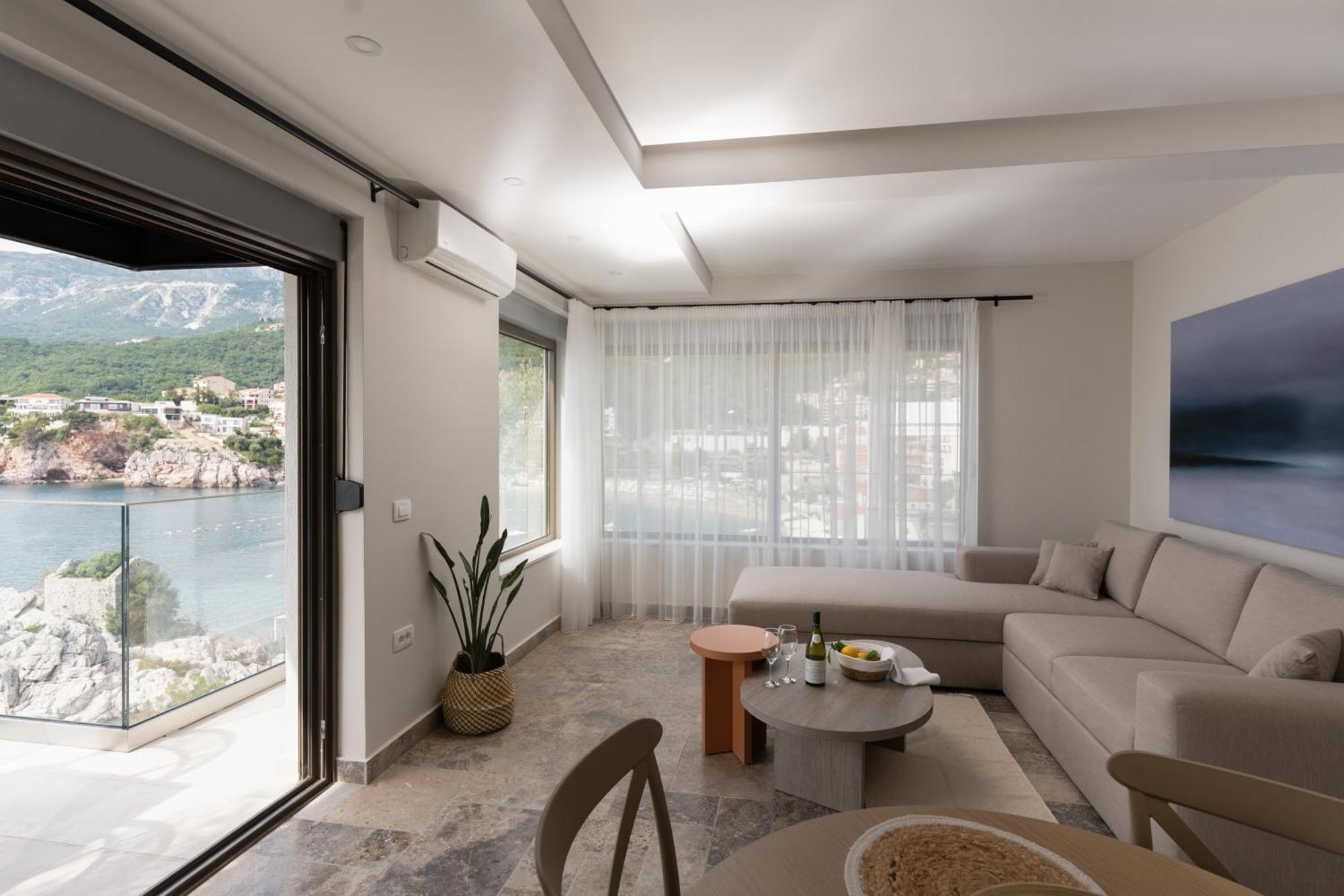 Blanche Cliff Apartments Sveti Stefan Bagian luar foto