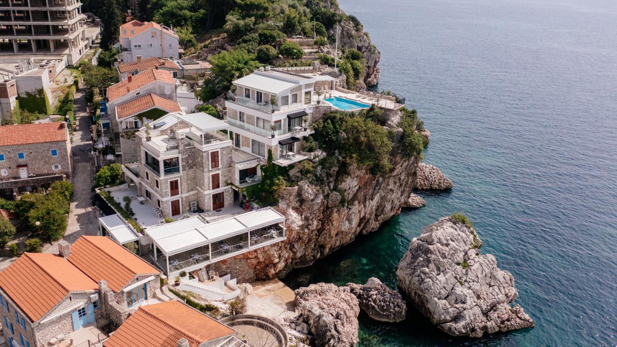 Blanche Cliff Apartments Sveti Stefan Bagian luar foto