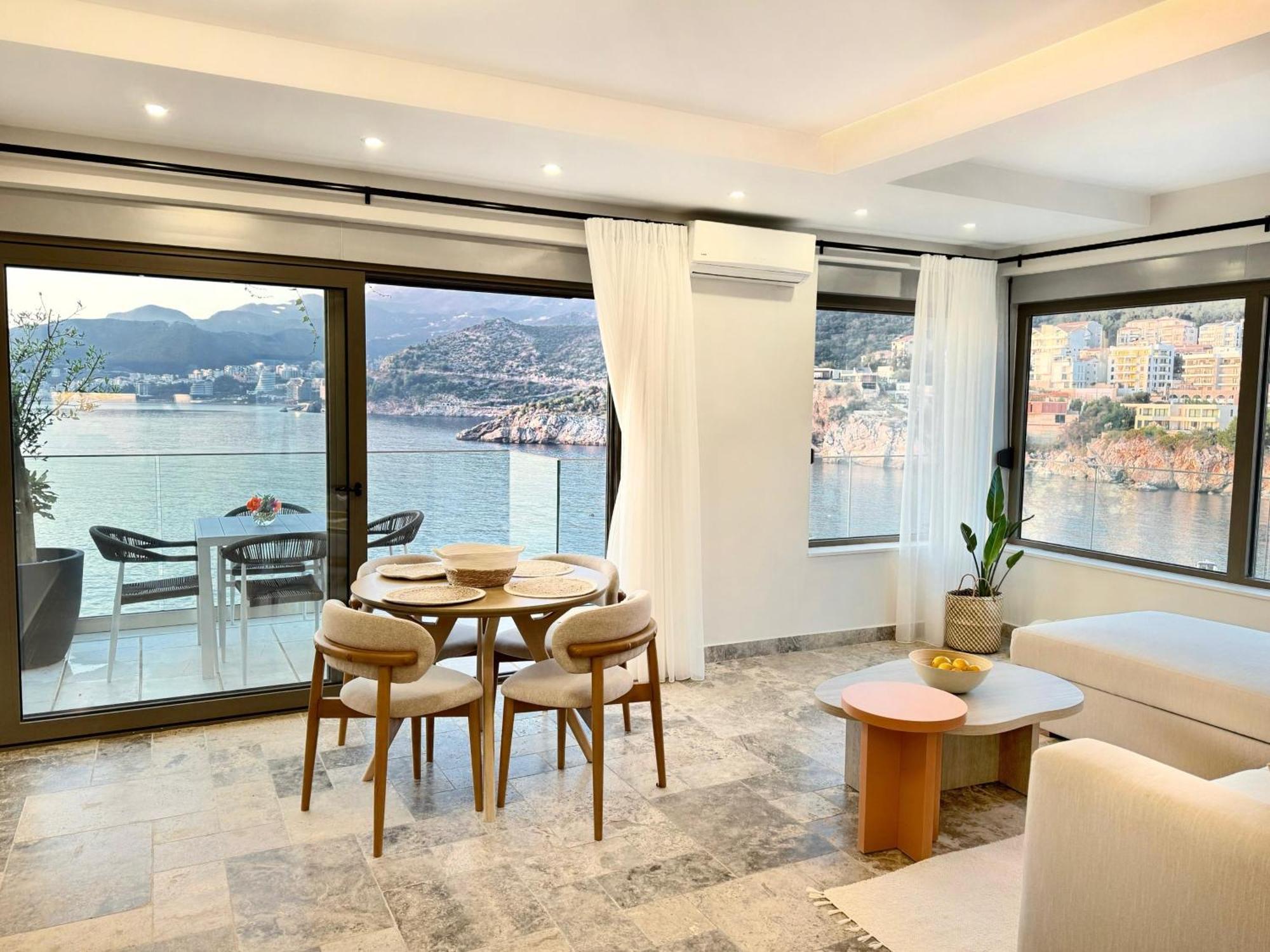 Blanche Cliff Apartments Sveti Stefan Bagian luar foto